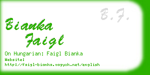 bianka faigl business card